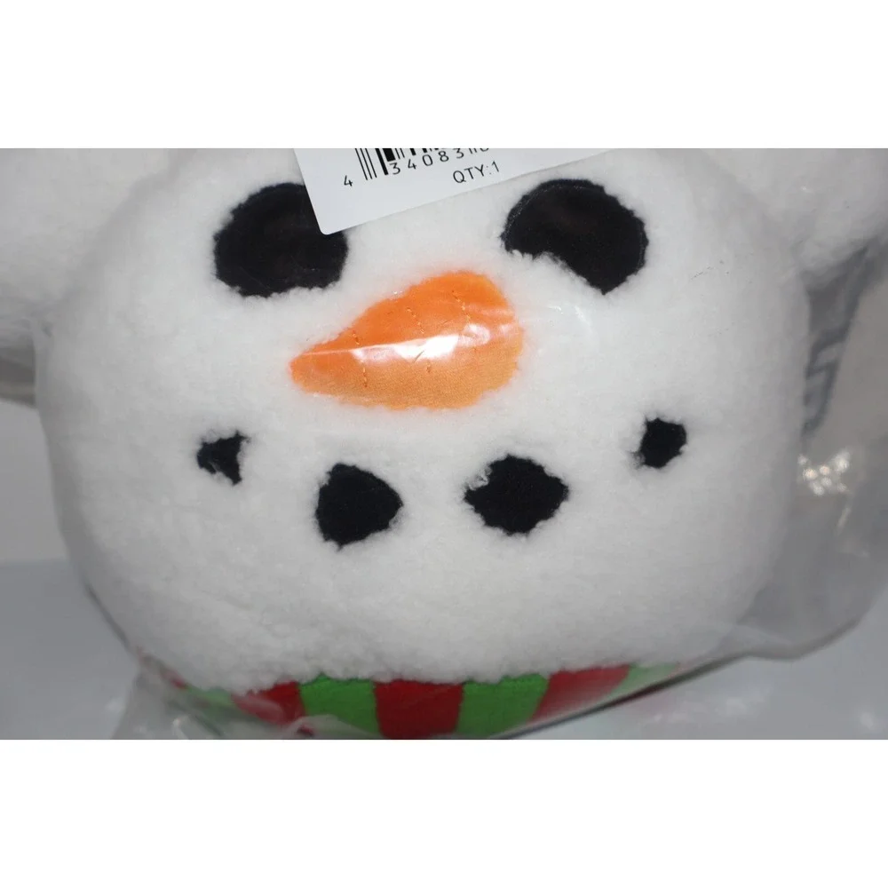 DISNEY 2024 Mickey Mouse Snowman Santa Christmas Plush Stuffed Throw Pillow New